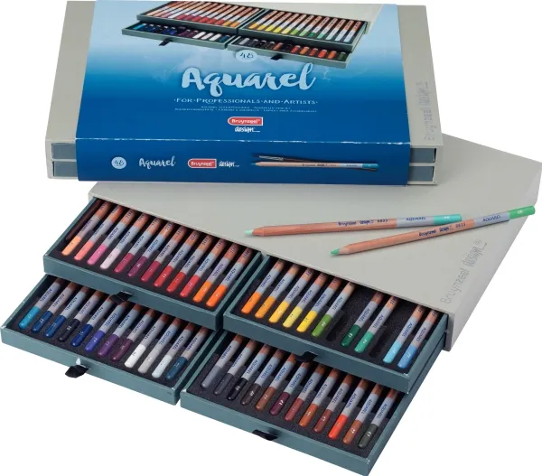 Bruynzeel Design akvarellfargeblyant etui | 48 farger