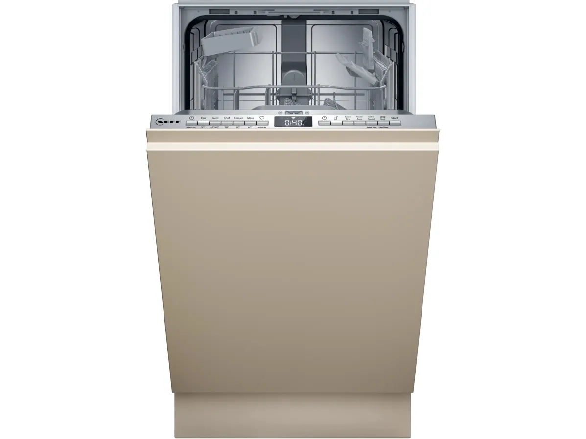 Neff S855EKX33E, Fullstendig innebygget, Slimline (45 cm), Rustfritt stål, Knapper, 1,75 m, 1,65 m