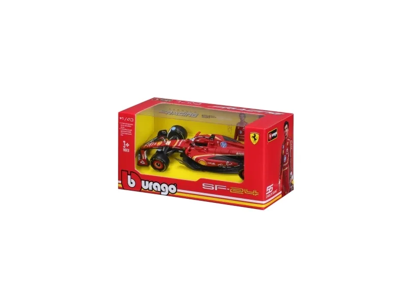 BBURAGO 36844L, Sportsbil, Montert på forhånd, 1:43, Ferrari SF-24 #16 Leclerc, Gutt/Jente, Metall, Plast