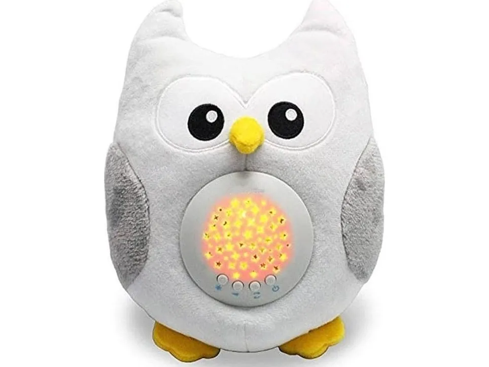 Woopie Baby plysj natt- og sovehjelper 2-i-1 ugle - 10 sovemelodier