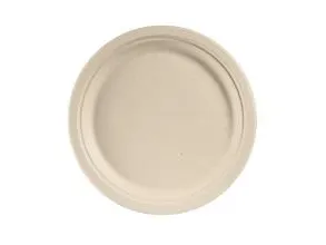 Tallerken rund Ø26cm Bagasse FF natur brun,50 stk/ps - (50 stk.)