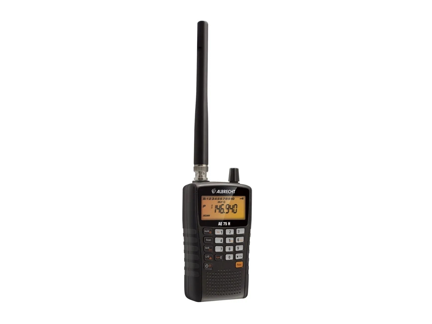 Albrecht AE 75H filmscanner - 300 minne, Close Call, 7 servicebånd, NiMH-batterier (27075)