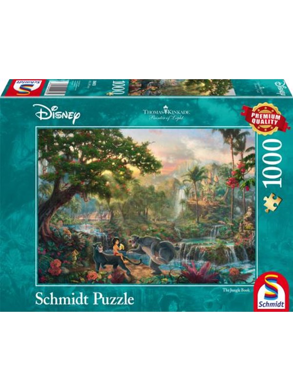 Schmidt Puzzle - Thomas Kinkade: Disney - The Jungle Book (1000 pieces) Gulv