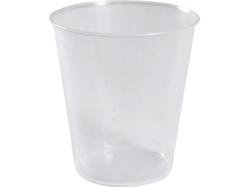 Shotglas, ABENA Gastro, 5cm, Ø4,4cm, 4 cl, 5 cl, klar, PP - (50 stk.)
