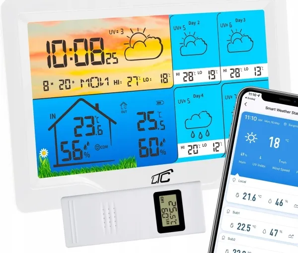 Værstasjon SMART med farget høyde-display hvit TYUA LXSTP08BS
