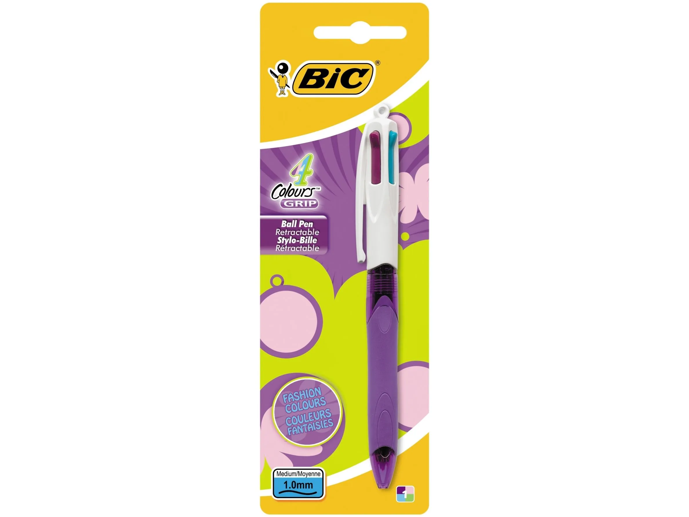BIC 3086123249936, Lilla, Hvit, Blå, Rosa, Lilla, Gult, 1 mm, 1 stykker