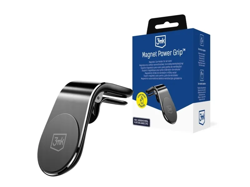 3mk Magnet Power Grip bilholder til rør/gitter - svart