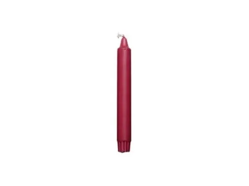 Kronelys Ø23x200 mm Brændetid 8 timer Overdryppede Stearin Bordeaux,30 stk/pk
