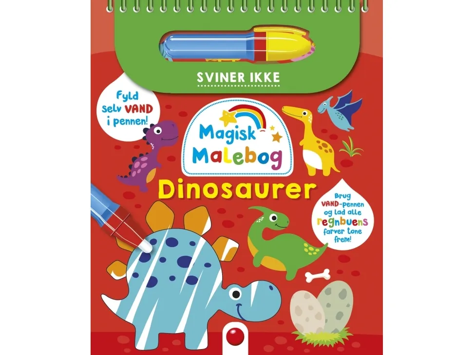 Magisk fargeleggingsbok: Dinosaurer | Språk: Dansk