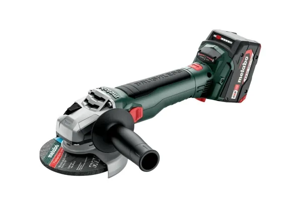 Metabo 613052510, 10000 RPM, 12,5 cm, Batteri, 4 Ah, 2,5 kg, Børsteløs motor