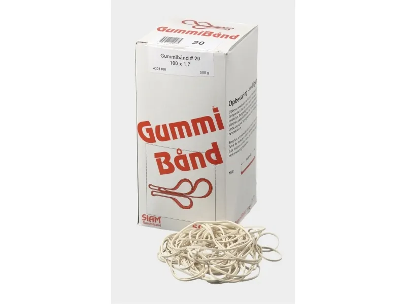 Gummibånd, 160 x 5 mm, hvide, 500 g