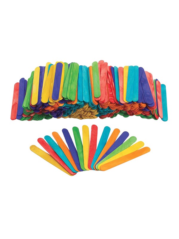 Colorations - Colored Wooden Popsicle Sticks 500 pcs