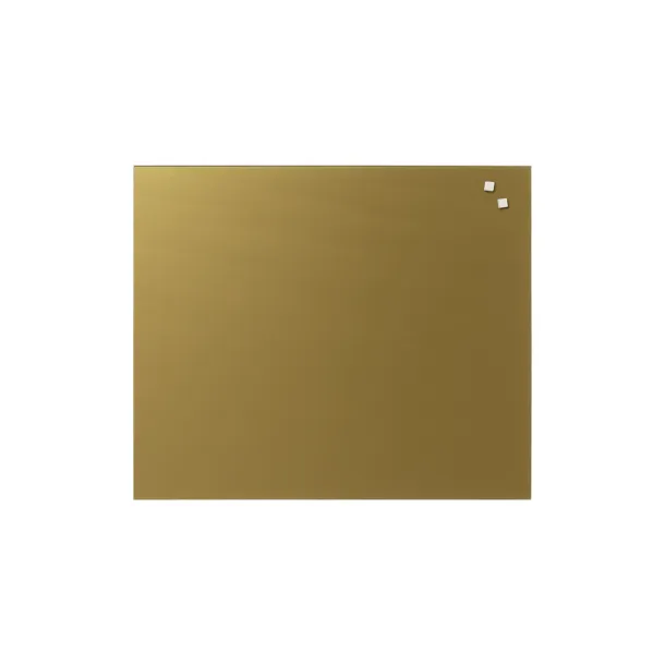 Splashback 60 x 50 cm. Glas med metal bagplade. Guld