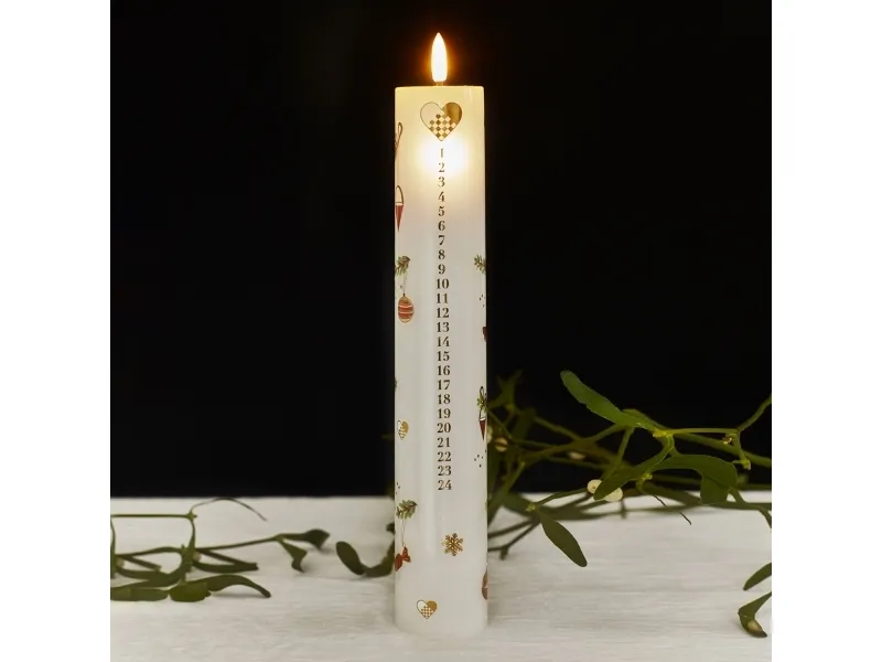 Mie Calendar candle, White