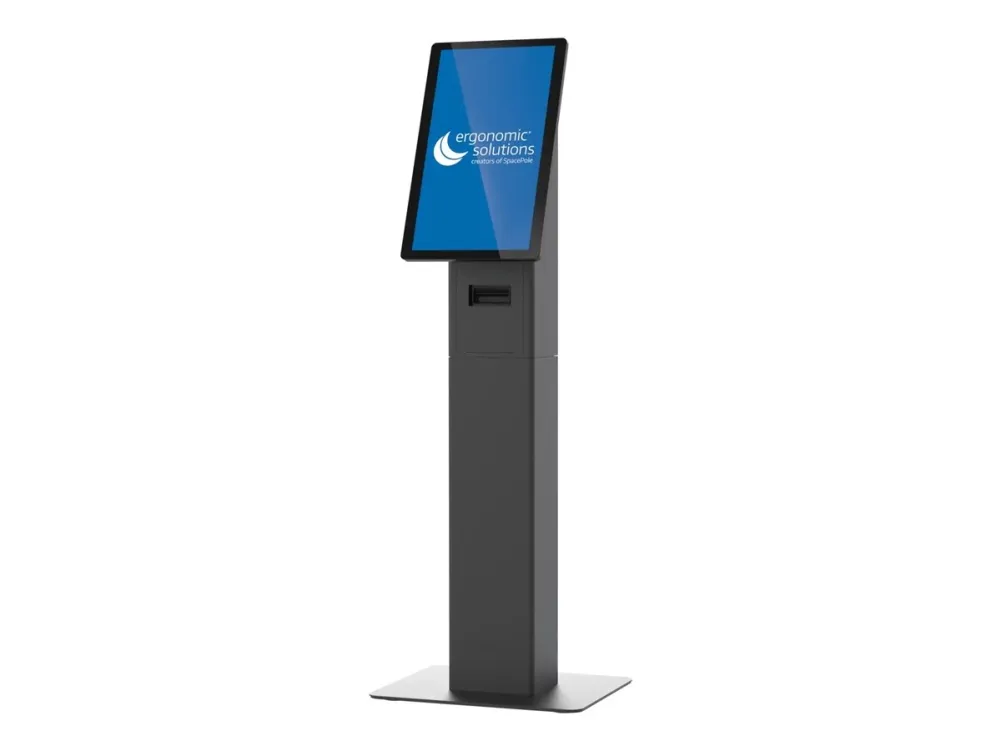 SpacePole - Monteringskomponent (kioskstativ) - for flatpanel - mini - metall - svart - skjermstørrelse: inntil 27 - plassering på gulv
