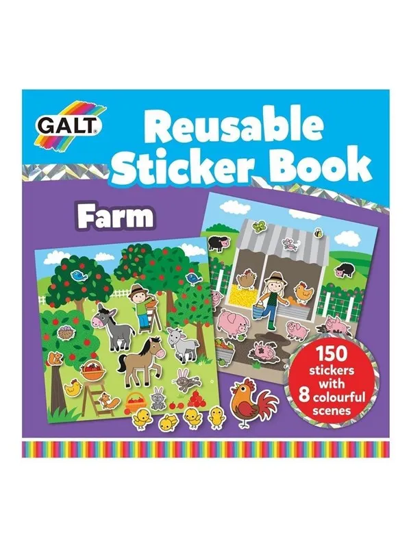 Galt Reusable Sticker Book - Farm