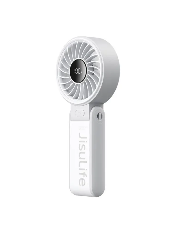 Jisulife Handheld Fan Life7 3600mAh Portable USB Fan - Gray Nødlader - Grey - 3600 mAh