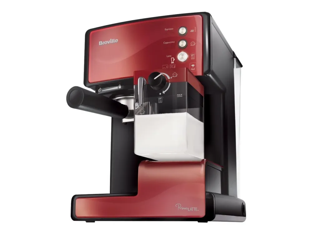 Breville PrimaLATTE VCF046X - Kaffemaskin med melkeskummer - 15 bar - rød