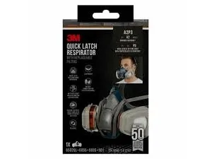 3M 6502QLKIT-1, Halvmask, andningsskydd, Luftrenande andningsmask, Blå, Grå