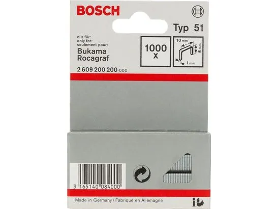 Bosch Flattrådstift type 51 10 x 1 x 6 mm