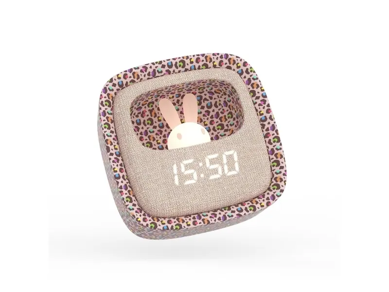 Mobility On Board Vekkerklokke med Lys Billy Clock Blue Leopard