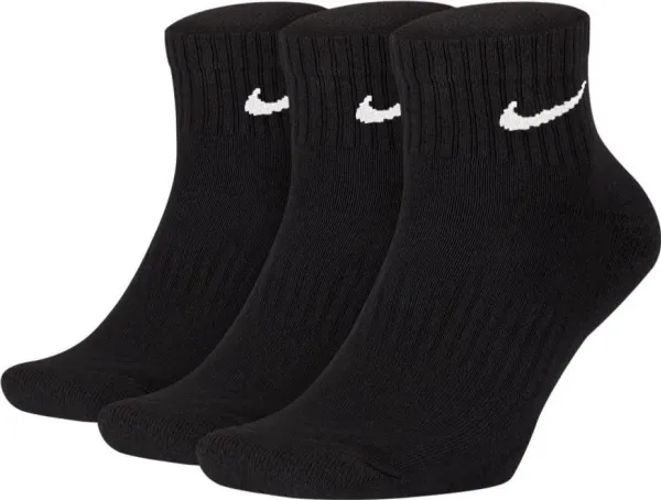 Nike Everyday Cushion ankelstrømper 3-pak unisex hvit (46–50)
