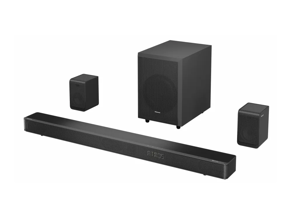 Hisense AX5125H, 5.1.2 kanaler, 500 W, Dolby Lyd, Kino, Musikk, Sport, TV, 80 W, 200 W