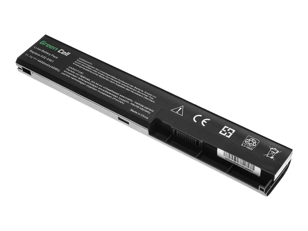 Green Cell - Batteri til bærbar PC (tilsvarer: ASUS A31-X401, ASUS A32-X401) - litiumion - 6-cellers - 4400 mAh - svart - for ASUS X301A  X401A  X401U  X501A  X501U