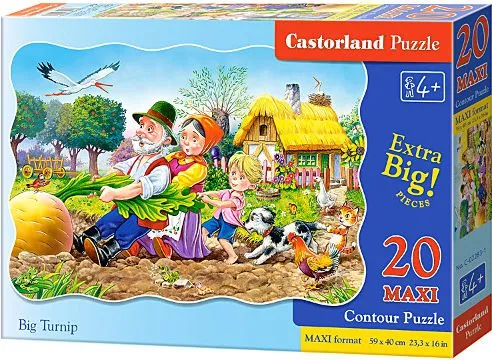Castorland C-02283 Premium Big Turnip Contour Maxi puslespill, 20 biter, flerfarget