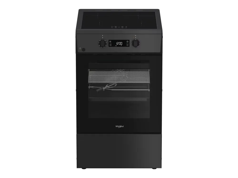 Whirlpool W5I8LCSTA - Komfyr - med dampfunksjon - frittstående - bredde: 50 cm - dybde: 60 cm - høyde: 85 cm - med selvrens - antrasitt