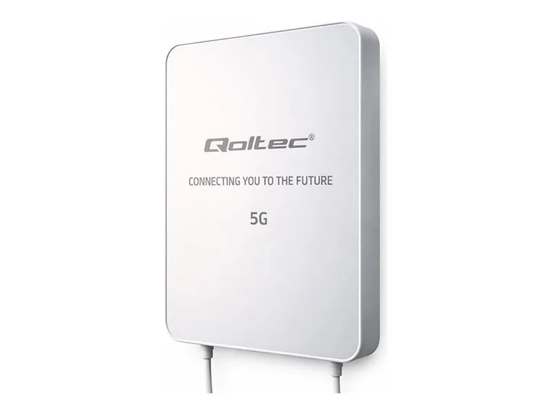 Qoltec - Antenne - 5G LTE, SMA, 3300-3800 MHz, waterproof - 3 m - panel - mobiltelefon - 16 dBi - direksjonal - utendørs - hvit