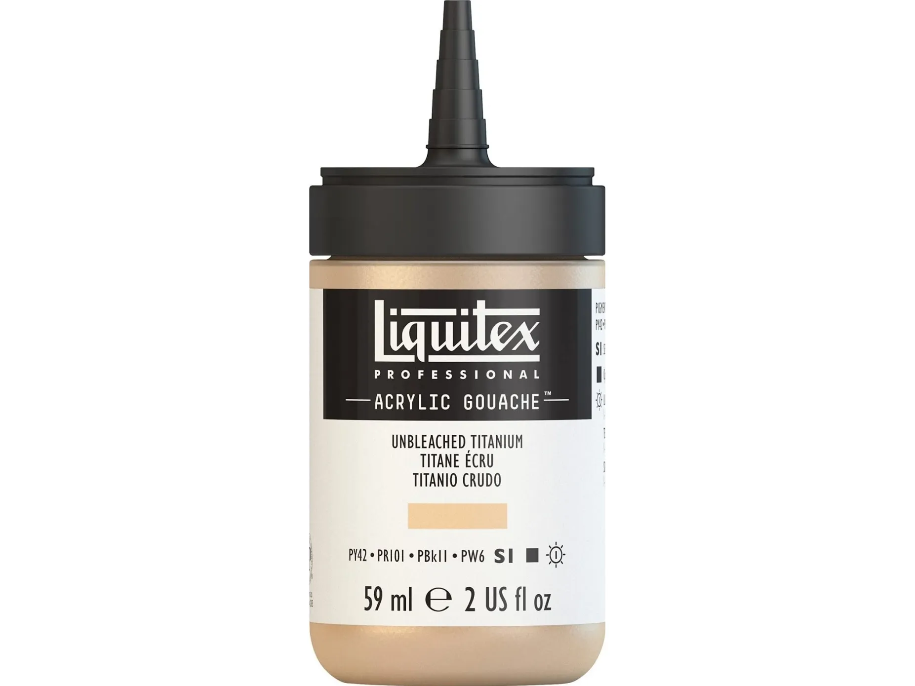 LQX Akryl Gouache 59ml Ubleket titan 434