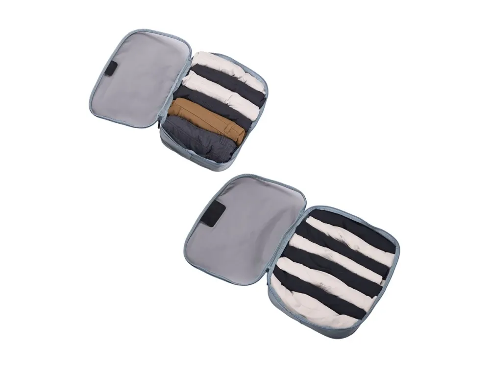 Thule packing cube - Veskesett for klær - nylon - pond gray, hvit