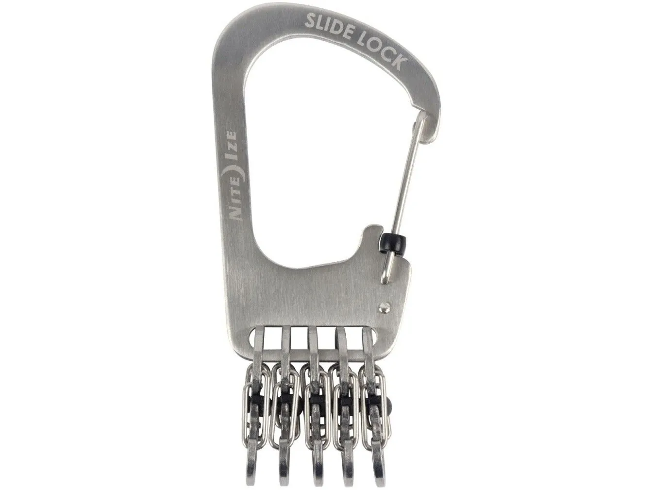 Nite Ize SlideLock i rustfritt stål + 5x micro karabinkroker (KCK-11-R3)