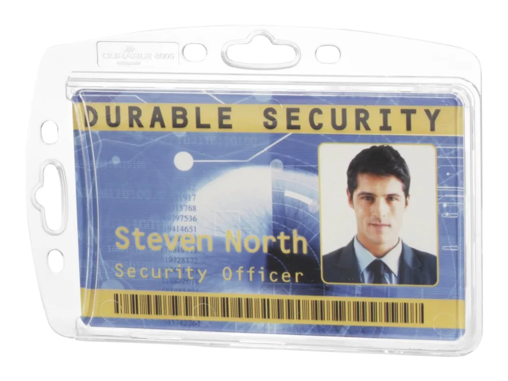 DURABLE - Navneskiltholder - for 54 x 85 mm - gjennomsiktig (en pakke 10)