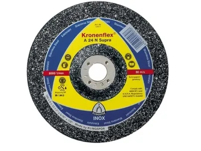 Klingspor slipeplate for stål konveks 230x6x22 mm A24 N SUPRA - 45075A