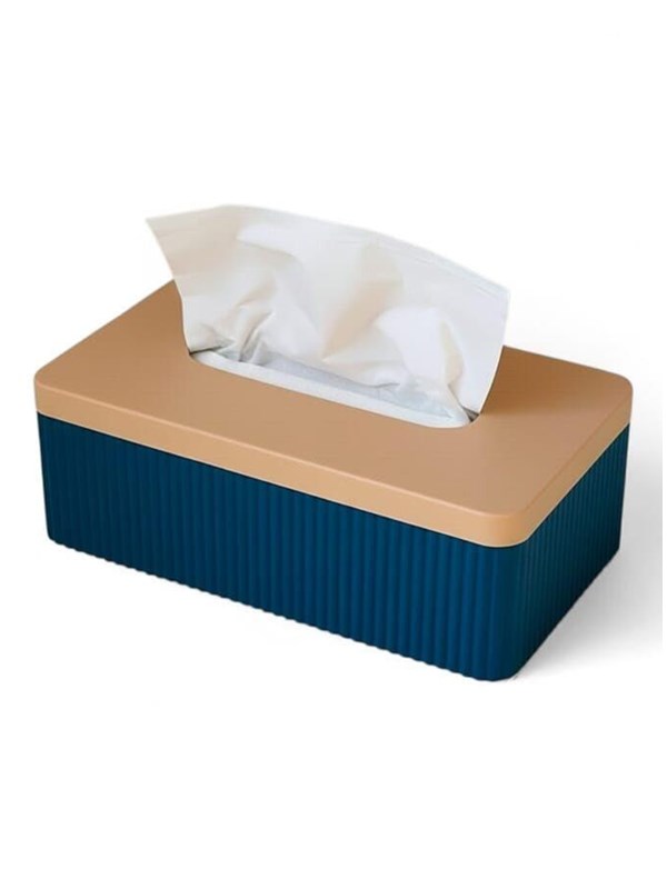 Simiu TISSIVA - Paper Dispenser - Square - Navy Blue/Beige - 25 x 14cm