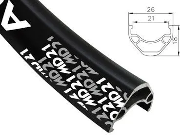Alexrims MD21 29 x36 hull Tubeless Ready H.disc felg med kappet svart (ALX-MD212936)