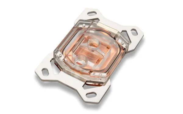 Watercool HEATKILLER IV BASIC, Vannblokk, Kobber, Polymetylmetakrylat (PMMA), Rustfritt stål, Kobberfarge, Rustfritt stål, Transparent, Muffe AM4, Muffe AM5, 1/4, 59 mm
