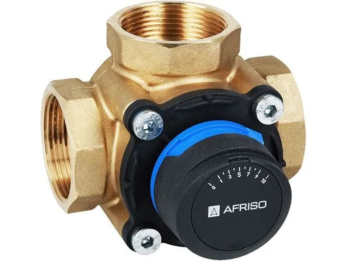 Afriso regulerende ProClick: 3-veis roterende blandeventil ARV 386 ProClick, DN40, Rp1 1/2, Kvs 25 + elektrisk aktuator ARM 343 ProClick (1338644)