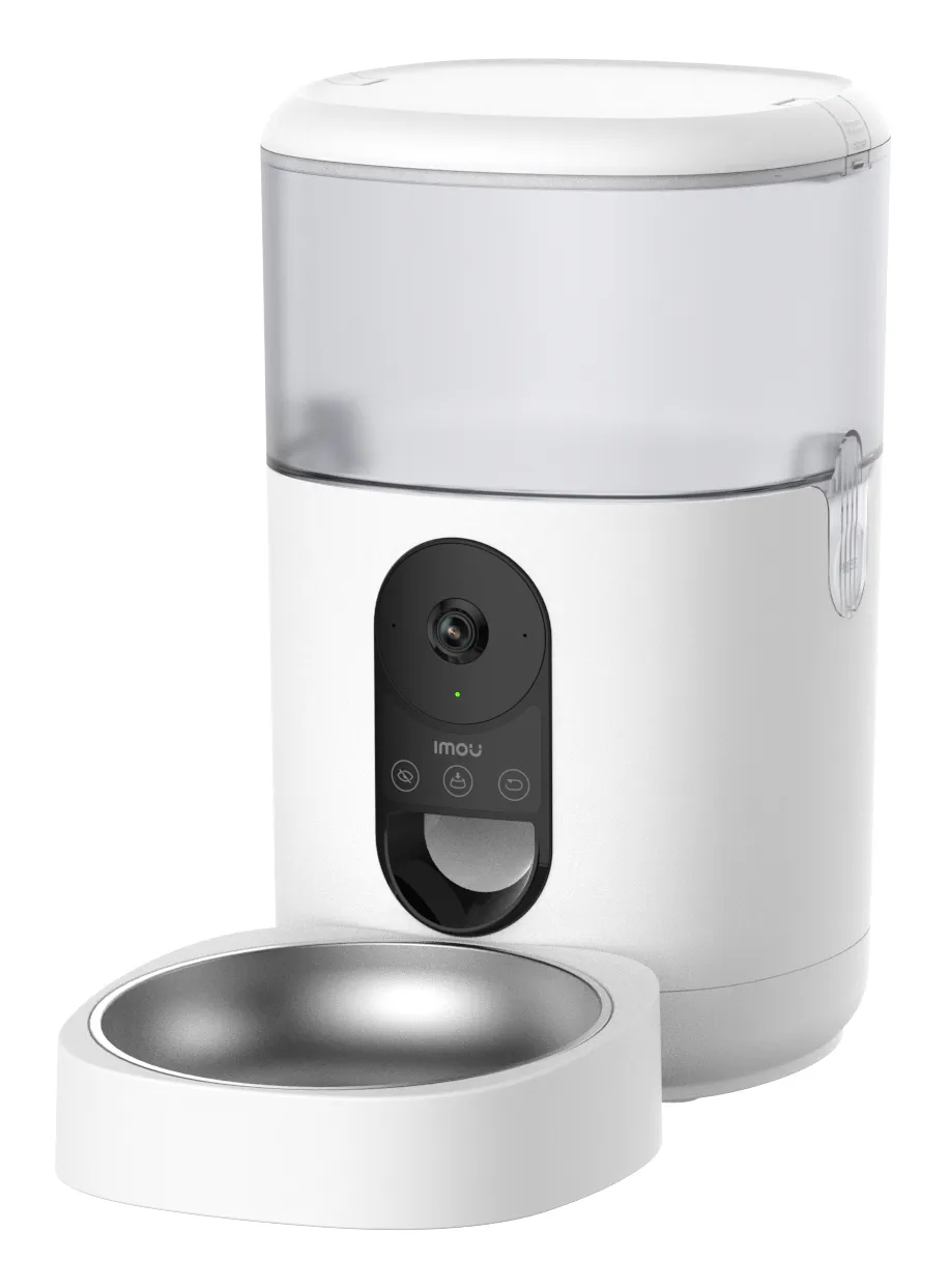 Imou PF1 4L, Automatisk matdispenser for kjæledyr, Rustfritt stål, Hvit, Katt, 4 l, Wi-Fi 4 (802.11n)