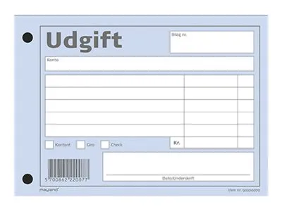 Mayland - Utgiftsskjema - 100 ark - 200 x 148 mm