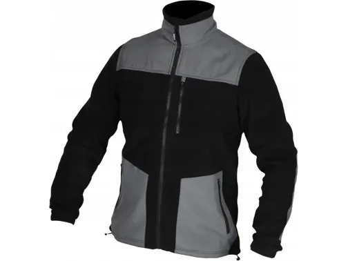 Dedra fleece-genser med innslag, 280 g/m², XL, svart/grå
