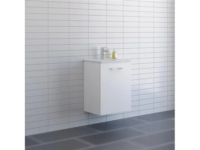 Møbelpakke 51cm 1 låge (H) vask mathvid