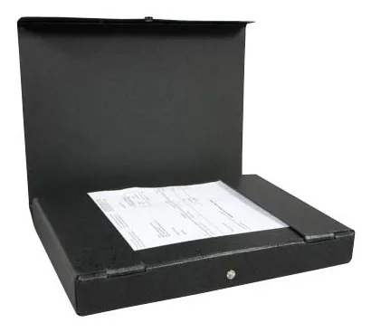 ELBA dokumentmappe DIN A4 fyllingshøyde 40 mm svart med trykknapplukking 31414 - A4 - 380 ark