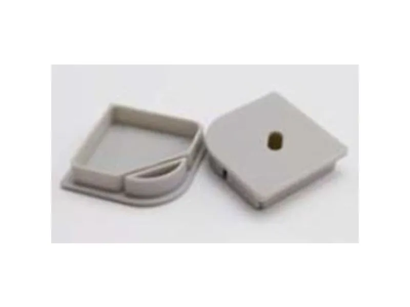 Synergy 21 - End cap set - S21-LED-PR20069, White, LED U-Profile, 10 g, 2 pcs. (1 with hole)