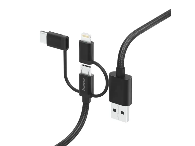 Hama 00201536, 1,5 m, USB A, USB C, USB 2.0, 0,48 Gbit/s, Sort