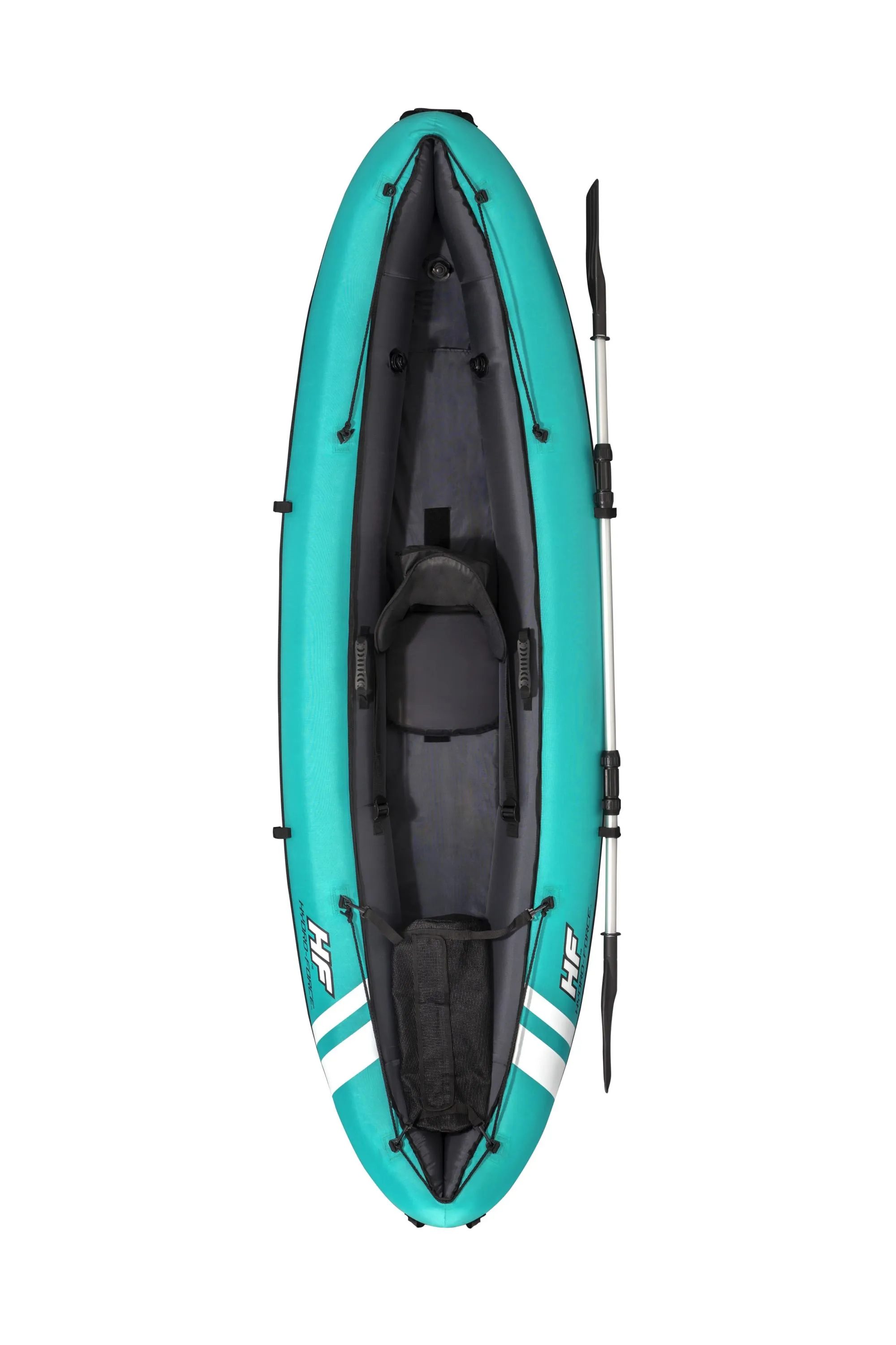 Bestway 65118 - Oppustelig kajak - 1 person(er) - 100 kg bæreevne, ISO 6185, Sort / Turkis, Nylon, Polyvinylchlorid (PVC)