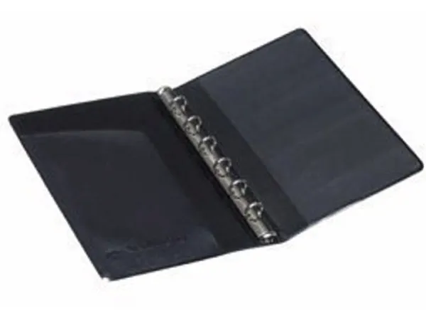 Lommeringpermer størrelse 4 163 x 11 mm 8 mm 6-ringsmekanisme svart