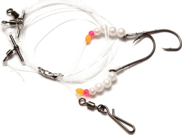 Imax Flounder Rig1 Pearl White Bead 2 Hooks#4